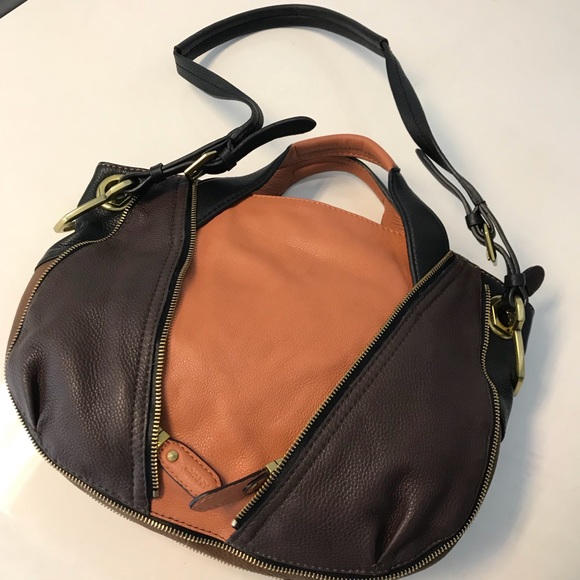 Anthropologie Leather Crossbody Hobo Bag Purse - Picture 2 of 8
